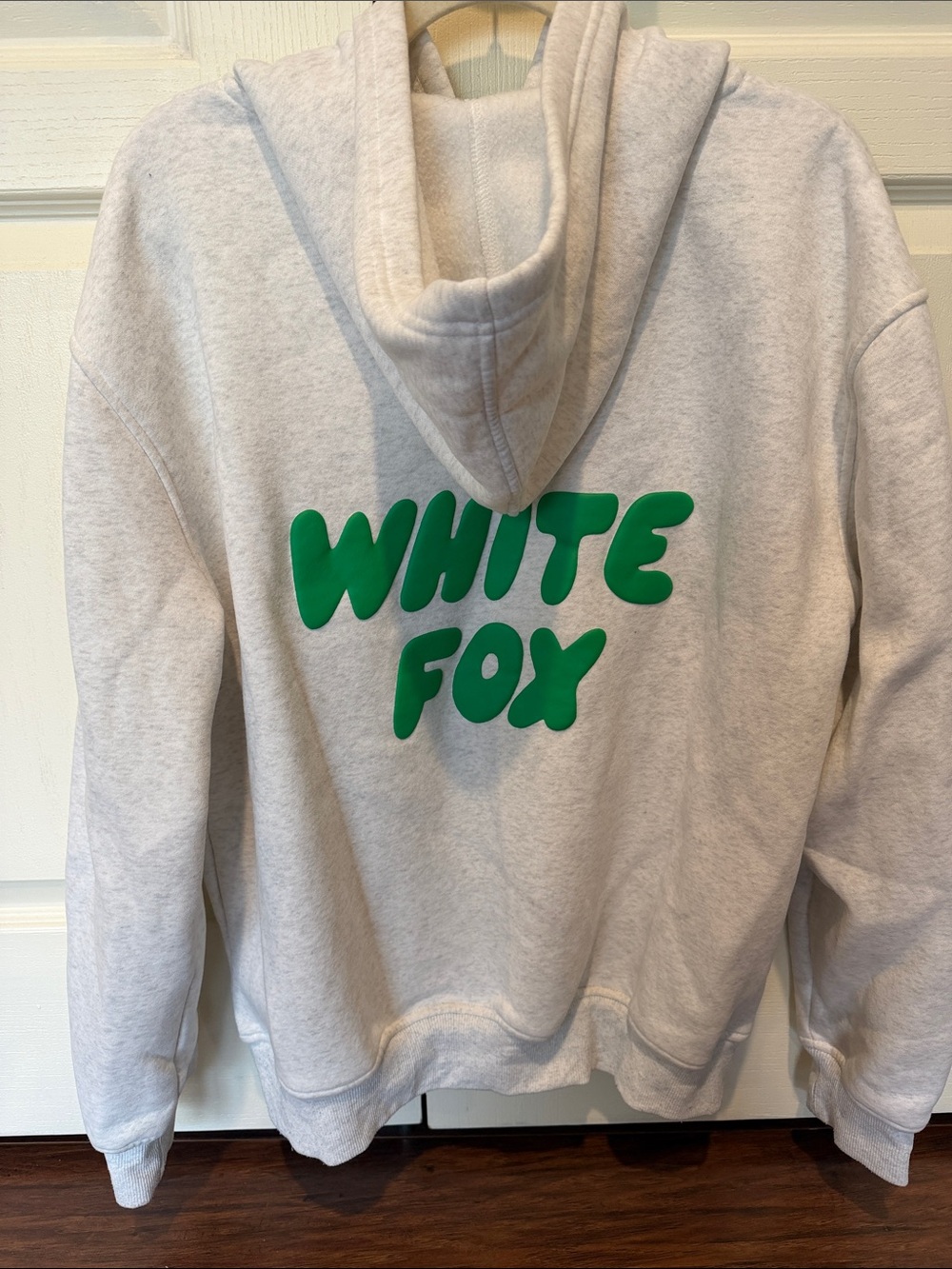White Fox Light Gray Hoodie Sweatshirt - Picture 2 of 7